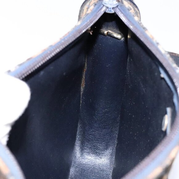 Christian Dior Trotter Canvas Shoulder Bag Navy Gold Auth BA4463 - Picture 11 of 16